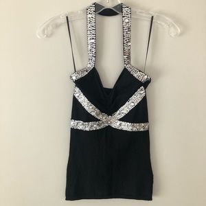 Embellished Halter Top